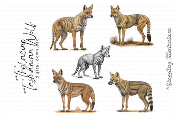 Download Thylacine Tasmanian Tiger Illustrations - Illustrations Collection