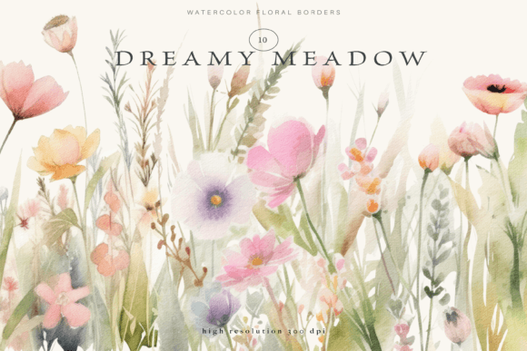 Download Wild Flowers Floral Border Clipart Set - Flower Collection