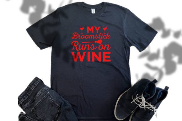 Download My Broomstick Runs on Wine Svg Design - Premium Resources